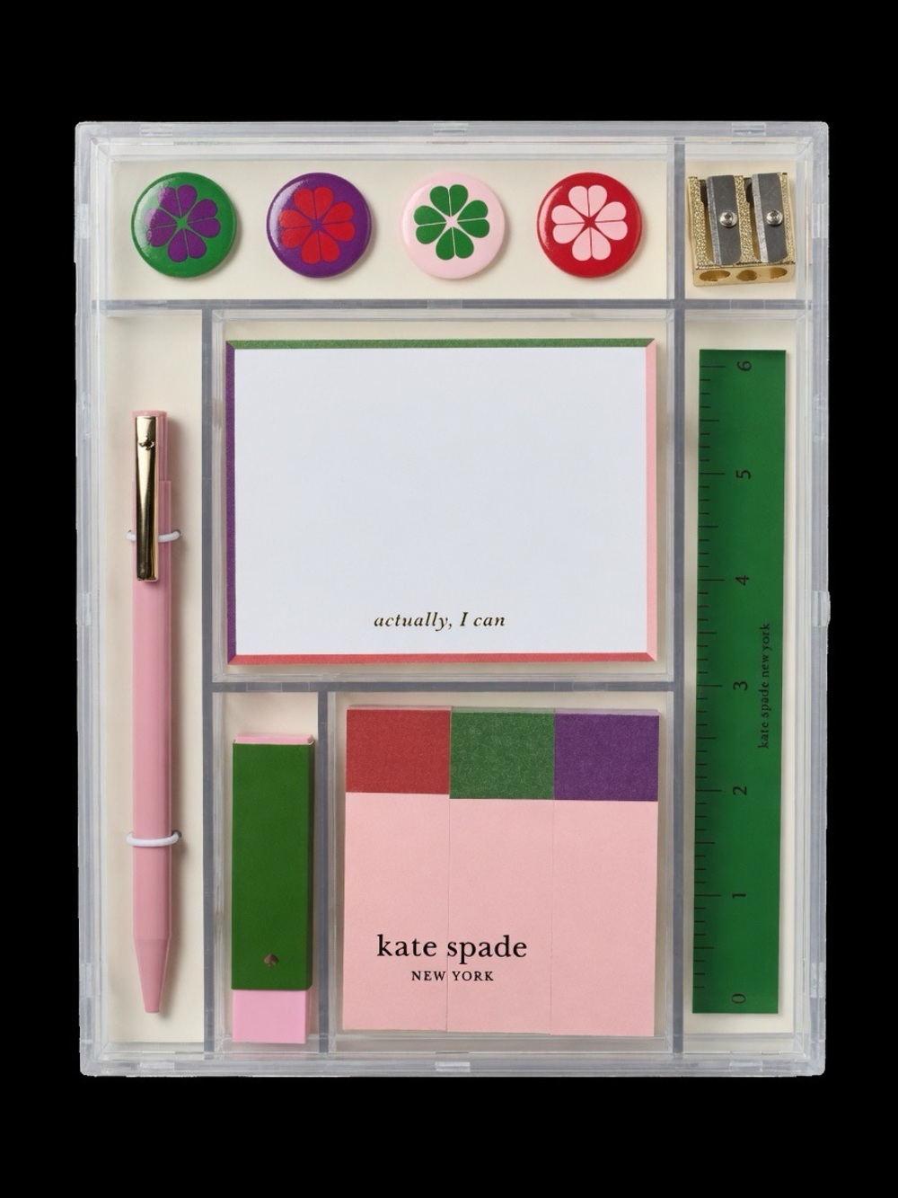 kate spade Green Colorblock Tackle Box Desk Set